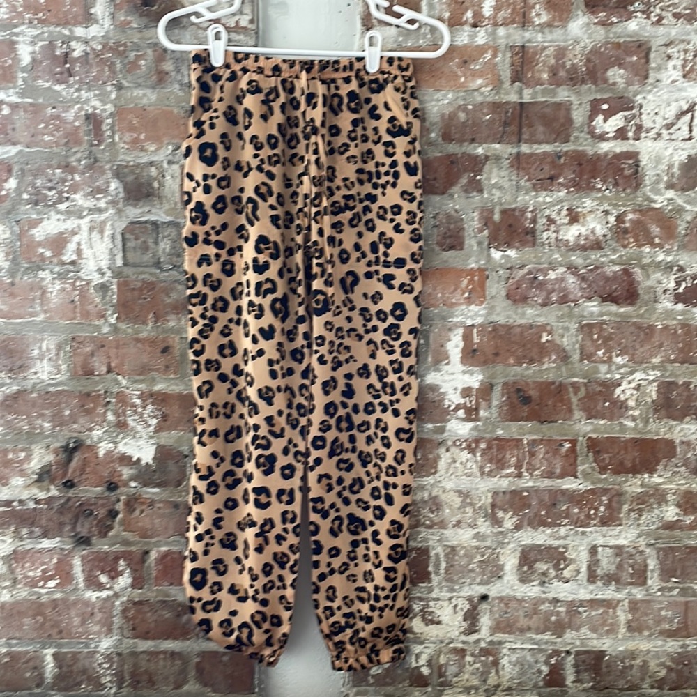 Olivaceous Leopard draw strings joggers
